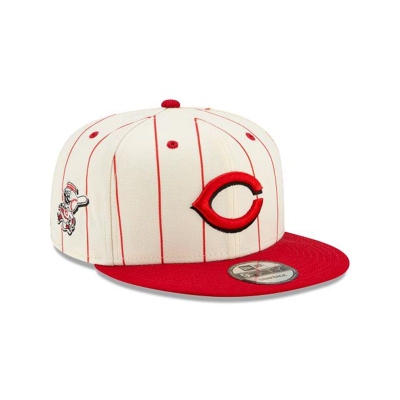 Cincinnati Reds Gorra | New Era MLB Pinstripe 9fifty Snapback Cap Mexico - Blancos